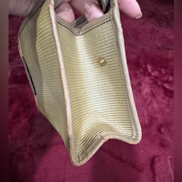 YSL Large Vintage Clutch - Dark Gold and Tan with monogrammed lining - Picture 4 of 16